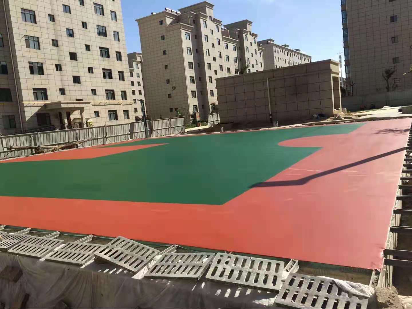 甘南体育馆硅pu球场工程