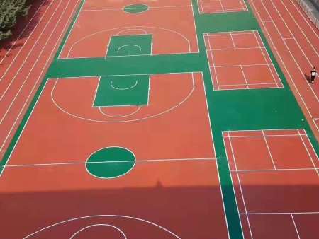 西宁硅pu塑胶篮球场工程,室外篮球场硅pu施工方案